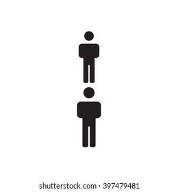People   icon,  isolated. Flat  design.