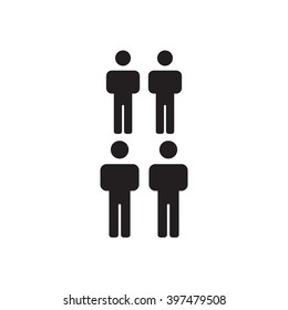 People   icon,  isolated. Flat  design.