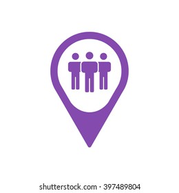 People   icon,  isolated. Flat  design.
