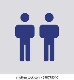 People  icon,  isolated. Flat  design.