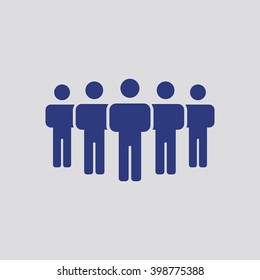 People  icon,  isolated. Flat  design.