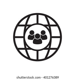 People  icon,  isolated. Flat  design.