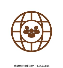 People  icon,  isolated. Flat  design.