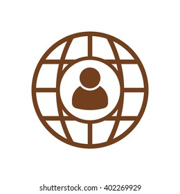 People  icon,  isolated. Flat  design.