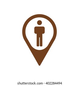 People  icon,  isolated. Flat  design.