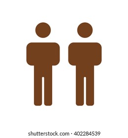 People  icon,  isolated. Flat  design.