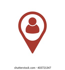 People  icon,  isolated. Flat  design.