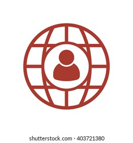 People  icon,  isolated. Flat  design.