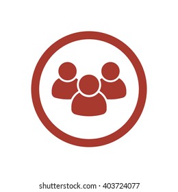 People  icon,  isolated. Flat  design.
