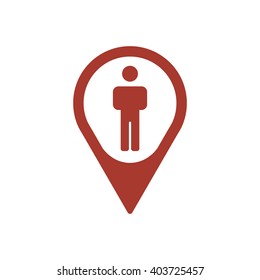 People   icon,  isolated. Flat  design.