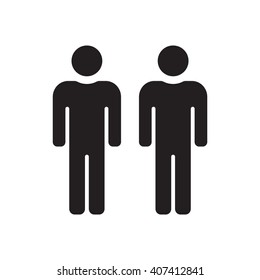 People  Icon,  Isolated. Flat  Design.