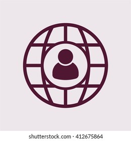 People  icon,  isolated. Flat  design.