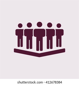 People  icon,  isolated. Flat  design.