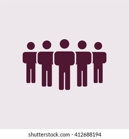 People  icon,  isolated. Flat  design.