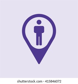 People  icon,  isolated. Flat  design.