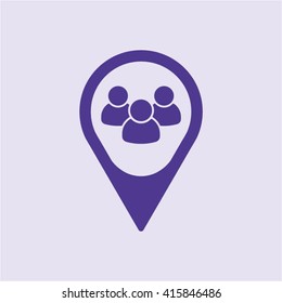 People  icon,  isolated. Flat  design.