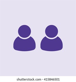 People  icon,  isolated. Flat  design..