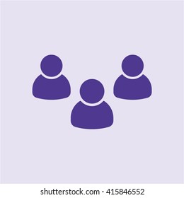 People  icon,  isolated. Flat  design.