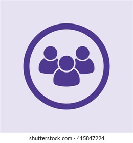 People  icon,  isolated. Flat  design.