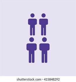 People  icon,  isolated. Flat  design.
