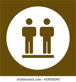 People  icon,  isolated. Flat  design.