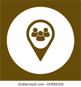 People  icon,  isolated. Flat  design.