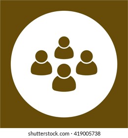 People  icon,  isolated. Flat  design.