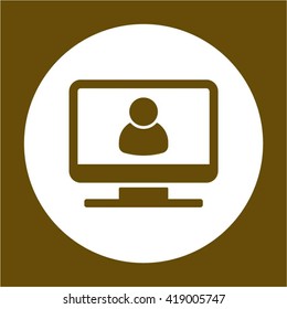 People  icon,  isolated. Flat  design.