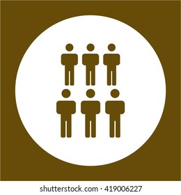 people  icon,  isolated. Flat  design.