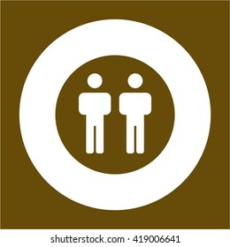 people  icon,  isolated. Flat  design.