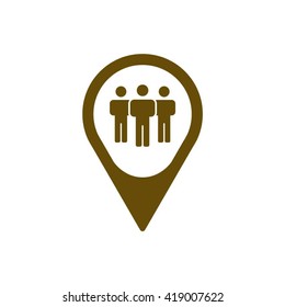 people  icon,  isolated. Flat  design.