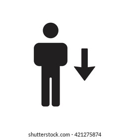 people  icon,  isolated. Flat  design.