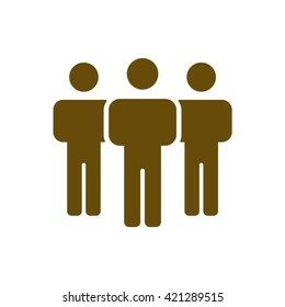 people  icon,  isolated. Flat  design.