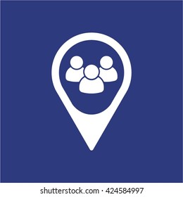 People  icon,  isolated. Flat  design.