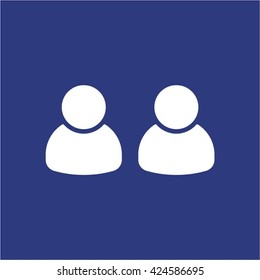 People  icon,  isolated. Flat  design.