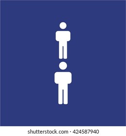 People  icon,  isolated. Flat  design.