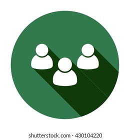 People  icon,  isolated. Flat  design.