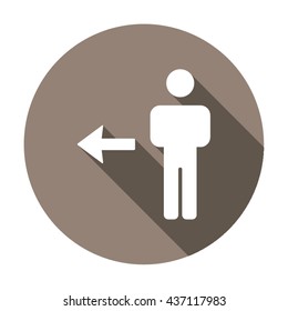 People  icon,  isolated. Flat  design.