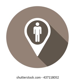 People  icon,  isolated. Flat  design.
