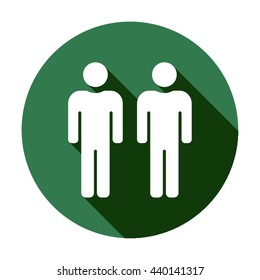 People   icon,  isolated. Flat  design.