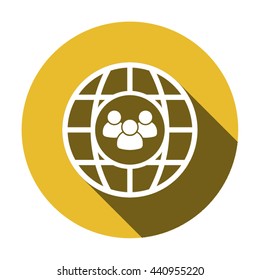 People   icon,  isolated. Flat  design.