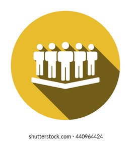 People  icon,  isolated. Flat  design.
