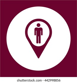 People  icon,  isolated. Flat  design.