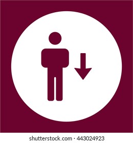People  icon,  isolated. Flat  design.