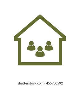 People    icon,  isolated. Flat  design.
