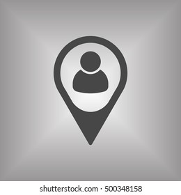 People   icon,  isolated. Flat  design.