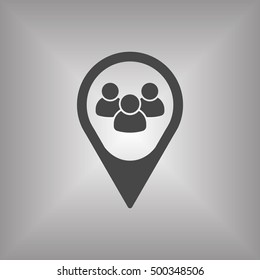 People    icon,  isolated. Flat  design.