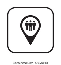 People  icon, isolated. Flat  design. 