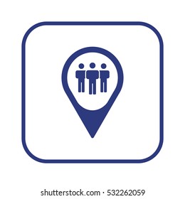 People  icon, isolated. Flat  design. 