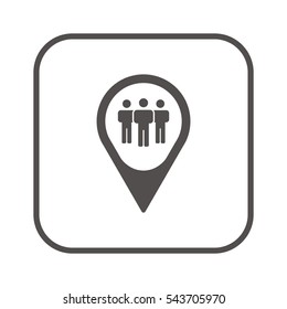 People  icon, isolated. Flat  design. 